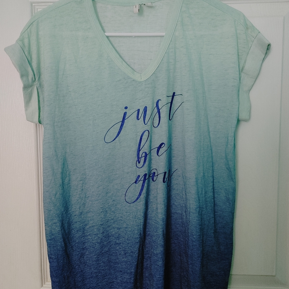 Blue and green T-shirt